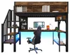MODFU Hochbett Jugendbett 90x200 mit Eckschreibtisch und Produktbild-Vorschau 8