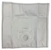 A white vacuum cleaner bag with a plastic attachment. Produktbild-Vorschau