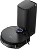 A black Midea S8+ robot vacuum cleaner with its charging dock. Náhled obrázku produktu