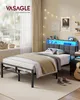 VASAGLE Metallbett 120 x 200 cm mit LED-Beleuchtung, Produktbild-Vorschau 1