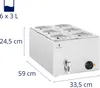 Bufetová ohřívací trouba 6 x GN 1/6 600 W Náhled obrázku produktu 10