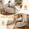 (Beige) Fauteuil de détente en flanelle moelleuse, style Voir les images du produit 7