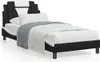 Bett "Viana" mit Matratze Schwarz und Weiß 90x190 cm Produktbild-Vorschau 2