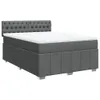 vidaXL Boxspringbett mit Matratze Dunkelgrau 140x190 cm Produktbild-Vorschau 3