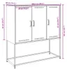 vidaXL Highboard Schwarz 100,5x39x107 cm Stahl Produktbild-Vorschau 8