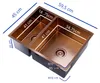 LOMAZOO Zlewozmywak kuchenny Amber - Miedziany - 55,5 x 41 Podgląd zdjęcia produktu 2