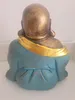 Buddha Figur 23cm gold türkis fröhlich sitzend Produktbild-Vorschau 3
