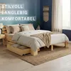 Homestyle4u Drevená posteľ 140x200 s 2 zásuvkami Prírodná Náhľad obrázku produktu 2