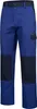 A pair of blue work pants with dark blue accents. Produktbild-Vorschau