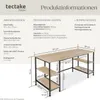 tectake® Computer-Schreibtisch Stoke 137 x 55 x 75 cm Produktbild-Vorschau 5