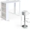 Stojací barový stůl se židlemi Vicco  Bílá 57 x 117 cm se 2 Náhled obrázku produktu 3