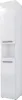 A tall, narrow white cabinet with two doors and an open shelf in between. Produktbild-Vorschau