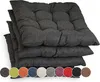 Sunnypillow 4er Set Stuhlkissen mit Bändern 45x45 cm Produktbild-Vorschau 1