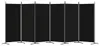 vidaXL schermo pieghevole 6 pezzi nero 520x180 cm tessuto Anteprima dell’immagine prodotto 4