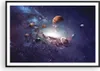 Gerahmtes Poster - Schwarzer Rahmen - Kosmos Planeten die Produktbild-Vorschau 1