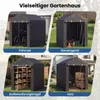 COSTWAY tuinhuis, garage-tent met oprolbare deur met rits, Productafbeelding-voorbeeld 6