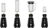 Four disassembled blenders with their components laid out separately against a white background. Podgląd zdjęcia produktu