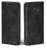 A black flip case for a smartphone is shown from two angles. Produktbild-Vorschau