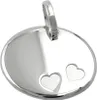 Anhänger oval mit zwei Herzen echtes 925 Silber Produktbild-Vorschau 1