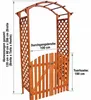 Arco di rose in legno con porta Pergola ad arco traliccio Anteprima dell’immagine prodotto 3
