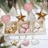 18 kleine Christbaumanhänger aus Metall Herz + Stern + Baum Produktbild-Vorschau 2