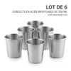 Gobelets en inox 304 pour enfants, 200 ml, incassables, lot Voir les images du produit 2