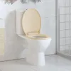 vidaXL Sedile per wc con chiusura morbida Beige Ovale Anteprima dell’immagine prodotto 10