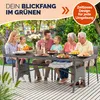 CASARIA® Polyrattan Gartentisch 190x90x74cm mit Ablage Produktbild-Vorschau 7