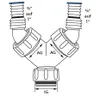 HAAS Doppelschlauchtülle Save 1 & 3/4 für Unterputzsiphon Produktbild-Vorschau 2