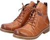 A pair of brown leather lace-up ankle boots. Produktbild-Vorschau