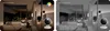 A split image showing a security camera in two different modes: color and black and white, set in a modern home environment at night. Anteprima dell’immagine prodotto
