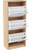 Meuble à chaussures rabattable IBOJA – chêne sonoma / blanc Voir les images du produit 2