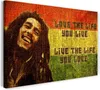 Leinwandbild (120x80cm): Bob Marley King of Reggae Zitat Produktbild-Vorschau 1