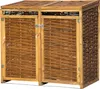 dobar Wetterfeste Doppel-Mülltonnen-Box aus Holz, Produktbild-Vorschau 9