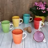 6tlg Kaffeebecherset Uni bunt groß Kaffee Becher Produktbild-Vorschau 3