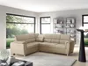 Ecksofa Schlafsofa Sofa SALVADOR Stoff Texas Beige Kurze Produktbild-Vorschau 1