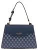 Guess Damen Handtasche Hallie Geometric Print Blau Produktbild-Vorschau 1