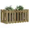 vidaXL Hochbeet Lattenzaun-Design 100x50x50 cm Kiefernholz Produktbild-Vorschau 3