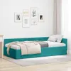 vidaXL Eckbettgestell mit Kopfteil Türkis 90 cm x 190 cm Produktbild-Vorschau 2