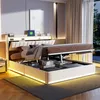 UnboxG Letto matrimoniale moderno in velluto 160x200 cm con Anteprima dell’immagine prodotto 2