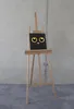 Keilrahmenbild - Black Cat - Größe 30 x 30 cm Produktbild-Vorschau 2