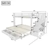 Etagenbett 90 x 200 cm mit Ausziehbett 90/180 x 190 cm, Produktbild-Vorschau 6