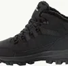 A close-up side view of a black hiking boot. Voir les images du produit