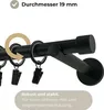Techno 240 cm Einzelne Gardinenstange Schwarz 19 mm aus Produktbild-Vorschau 4