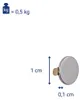 MAUL Magnet rund 20 Stück 0,5 kg Stahl Metall Neodym Ø 1 x Produktbild-Vorschau 9