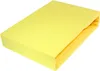 A yellow fitted sheet is shown on a white background. Produktbild-Vorschau