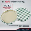 WELLGRO 200x Einmachdeckel TO82 - grün kariert - Produktbild-Vorschau 3