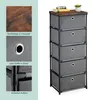 Relaxdays Kommode, Stoffschubladen, Metall, Holzoptik, Produktbild-Vorschau 7