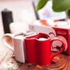 Zaľúbené hrnčeky červeno-biele Náhľad obrázku produktu 4