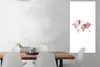 MuchoWow® Poster Weltkarte - Rosa - Farbe 60x120 cm - Produktbild-Vorschau 2